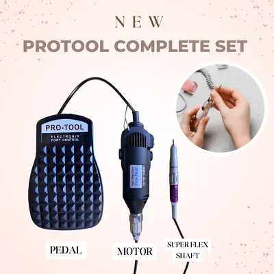 Pro-Tool Nail Drill Machine 2 Way Complete 3pcs Slim ASSEMBLED & READY TO USE • $119.99