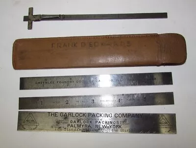 Metal Machinist Rulers Or Scales Starrett Garlock Packing Co New York ETC • $24.99