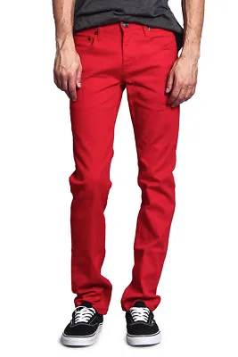 Victorious Men's Skinny Fit Jeans Stretch Colored Pants   DL937 - FREE SHIP • $32.95