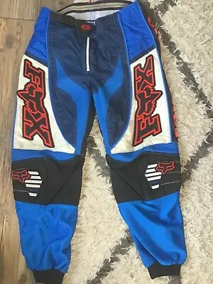 Fox Racing Motorcross Gear Pants Blue Red Women’s Size 9/10 • $49