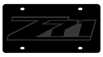 New Chevrolet Z71 Black Word On Black Stainless Steel License Plate • $39.95