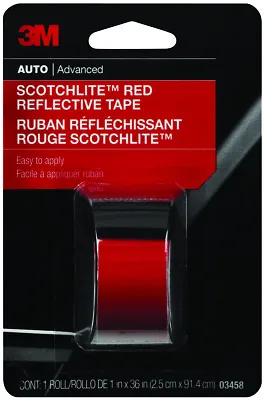 3M 03458 Scotchlite Red Reflective Tape 1  X 36  • $10.75