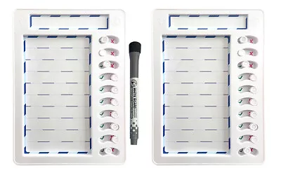 Dry Erase Checklist Board Erasable Chore Chart With 10 Sliders Magnetic Markers • $18.09