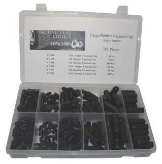 $31.99 • Buy Large Rubber Vacuum Cap Assortment (385 Pcs) 6 Sizes