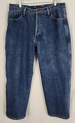 Stanley Fleece Lined Utility Insulated Denim Work Jeans Men's Size 38 X 30 • $35