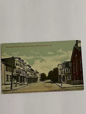 Postcard Mahanoy Avenue East From Main Mahanoy City PA Vintage • $13