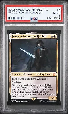 2023 Magic The Gathering Tales Of Middle-Earth Commander #2 Frodo Hobbit PSA 9 • $11.99