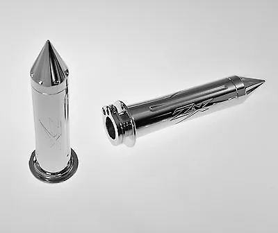 $112.46 • Buy Chrome Kawasaki Zx Grips Zx14 Zx14r Zx10r Zx12r Zx9r Zx7r Zx6r Zx6rr Spike 201zx