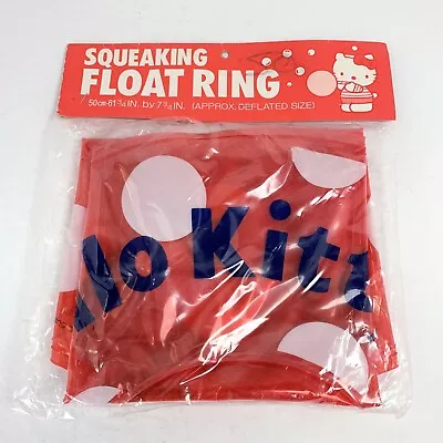 $43.79 • Buy Vtg 1990 Hello Kitty Squeaking Inflatable Float Swim Pool Ring New NOS Sanrio