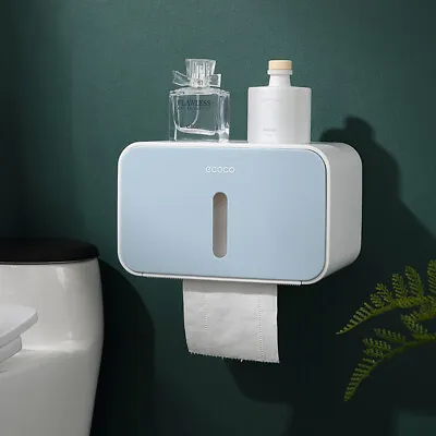 $15.19 • Buy Bothroom Storage Tissue Box Toilet Paper Roll Holder Organizer Blue