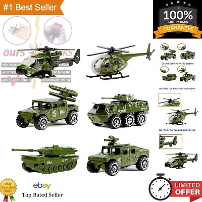 Die-cast Military Vehicles6 Pack Assorted Alloy Metal Army Vehicle Models Ca... • $25.99