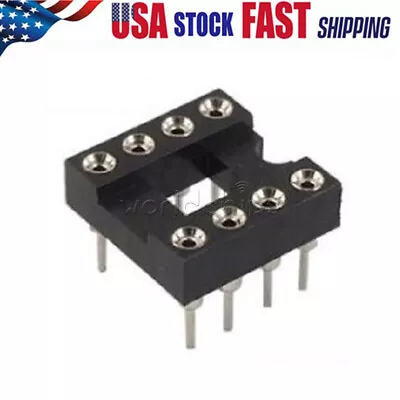 100PCS 8Pin DIP SIP Round IC Sockets Adaptor Solder Type Gold Plated Machined US • $14.83