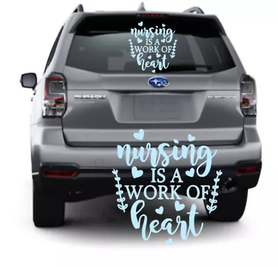 Car Truck Monogram Vinyl Decal Nurse Window Sticker Quote  Monogram Decal • $11