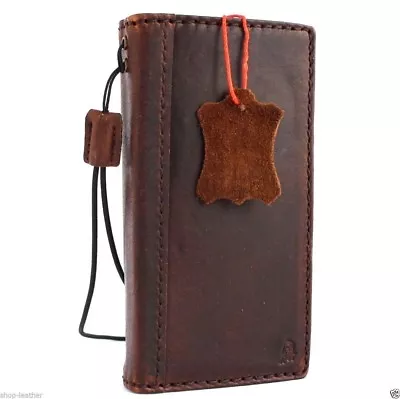 Genuine Vintage Leather Case For IPhone 5S 5C Stand Book Wallet Credit Cards New • $27.99