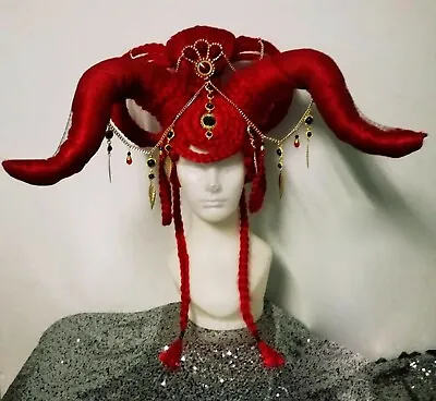 DaNeeNa H1052 Devil Hellboy Avatar Queen Pageant Vegas Dance Showgirl Headdress  • $597.64