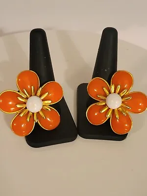 $109 • Buy Ben Amun Daisy Earrings Hard To Find High Quality Spectacular Find Midcentury...