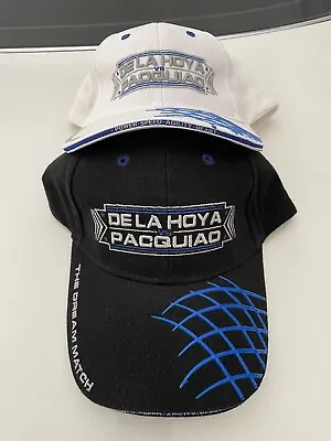 Vintage Oscar De La Hoya Vs Manny Pacquiao Hat Strap Back Cap Boxing Bundle Y2K • $20.90