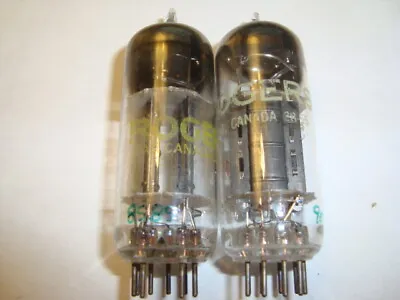 One Matched Pair Of 12BH7A Tubes In Rogers Brand Rare Black Plate • $38