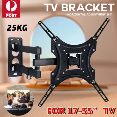 $17.55 • Buy Full Motion TV Wall Mount Bracket Swivel Tilt 32 37 40 42 50 52 55 Inch LED LCD
