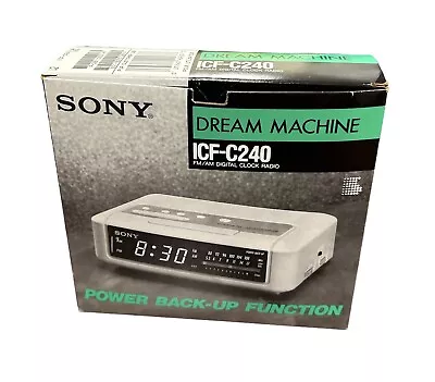 Sony Dream Machine ICF-C240 FM/AM Digital Clock Radio - Black Color Original Box • $30