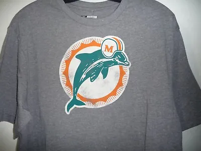 Nwt Nfl Miami Dolphins Old Logo Tee Shirt Gray Team Apparel Medium • $25.99