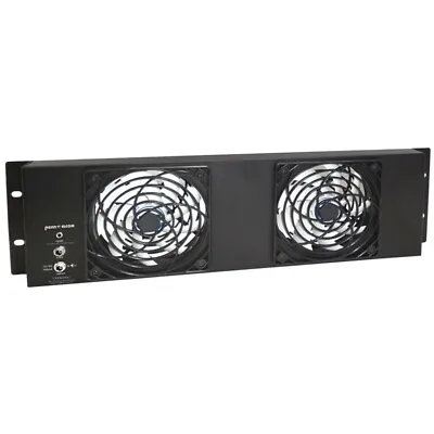 Penn Elcom 3U Low Noise Fan Panel – Double Rack Fans (FP02-Q-3U) • £199.99