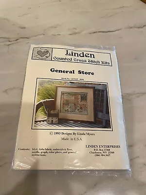 LINDEN General Store Counted Cross Stitch Kit/Linda Myers 1993 New • $16