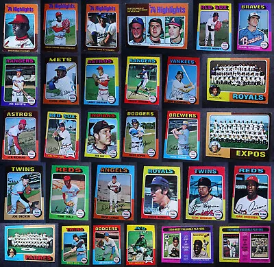 (VG) 1975 Topps Mini Baseball Cards Complete Your Set U You Pick From List 1-220 • $0.99