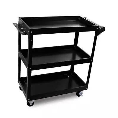 Black 3-Tier Tool Cart Trolley Toolbox Workshop Garage Storage 150KG Organizer G • $49.01