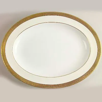 BUCKINGHAM By Minton Platter 13.5  Long NEW NEVER USED Made In England • $389.99