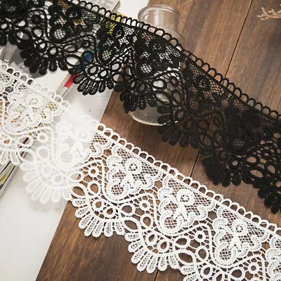 4.5  *1Yard Delicate Venise Flower Lace Trim Water Soluble Lace Trimming Craft • $1.99