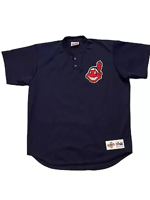 Vintage Majestic Diamond Collection Cleveland Indians Jersey USA Mens XL Wahoo • $49.99