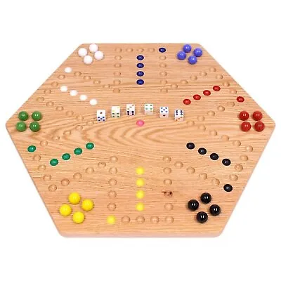 Oak Hand Painted 20  Wooden Aggravation (Wahoo) Game Board Double-Sided • $107.50