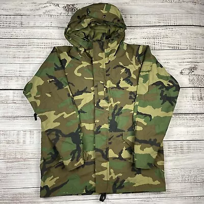 US Military Cold Weather Camouflage Parka Large Long Stock# 8415-01-228-1320 • $84.99