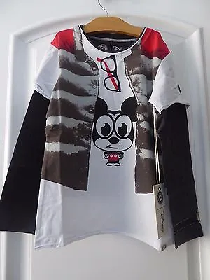 Mini Shatsu Boys Nwt Disney Mickey Mouse Puffy Twofer Top Size 7 7T • $19.99