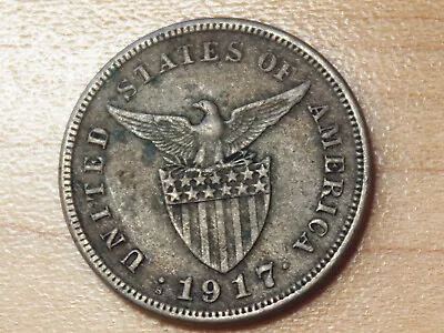 1917 Philippines 5 Centavos • $9.60