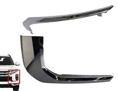 Fits 2020-2023 Mitsubishi Outlander Sport Front Bumper Upper Lower Chrome Left • $69.21