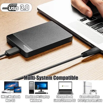 UnionSine Portable External Hard Drive 500GB 750GB 1TB USB 3.0 HDD XBOX PS5 PS4 • £13.99