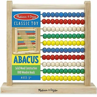 Melissa & Doug Abacus Classic Wooden Toy - Numbers & Counting - Ages 3 Years + • £18