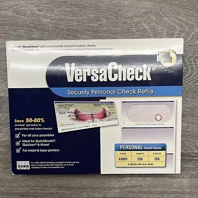 VersaCheck Security Personal Check Refills ~ Personal Wallet Checks Form #3001 • $19.99