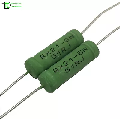 6W RX21 Wire Wound Power Resistors 0.05 Ohm To 15K Ohm Tolerance J Axial • £3.59