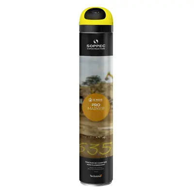 Soppec Yellow Line Marking Spray 750ml Temporary Pro Marker Paint Survey X12 • £54.99