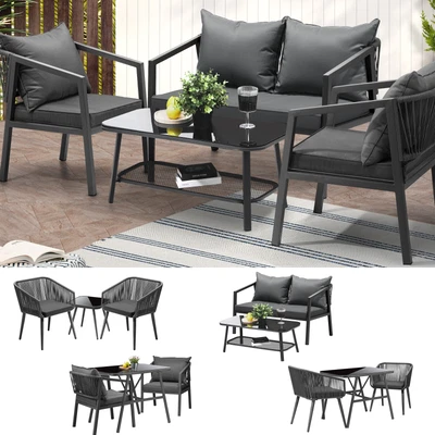 $259.90 • Buy Livsip Outdoor Furniture Setting Lounge Sofa Table Chair Garden Patio Dining Set