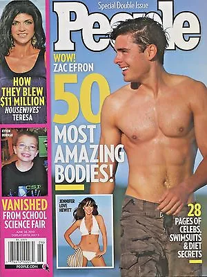 ZAC EFRON SHIRTLESS People Magazine June 28 2010 6/28/10 50  MOST AMAZING BODIES • $9.99