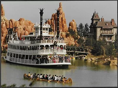 Euro Disneyland Original 90s Disney Photo Mark Twain Riverboat Haunted House  • $9.56