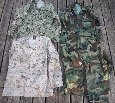 3 MARPAT Marine Corps Digital & 1 BDU Uniform Blouse Shirt Large Reg / Long • $4.99