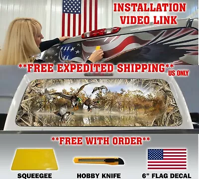 $52.45 • Buy Camo Mallard Duck Pickup Truck Rear Window Graphic Decal Tint Hunter Grassland