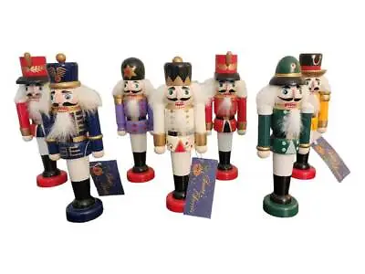 Vintage Nutcracker Figurines ENESCO Nutcrackers (7) Colorful Nutcracker Statue • $72.68