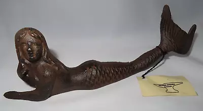 Vintage Cast Iron Mermaid Sculpture~George Shimek Blacksmith W/ Orig. Tag • $24.99