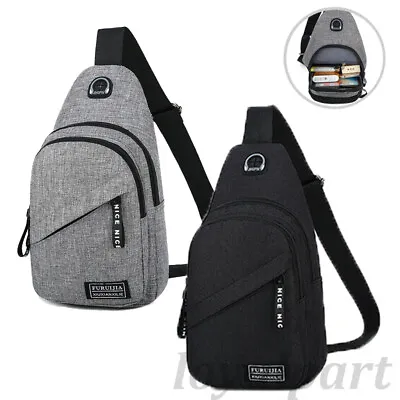 Sling Bag Chest Bag Sports Travel Backpack Cross Body Handbag Shoulder Pack Mens • $12.45